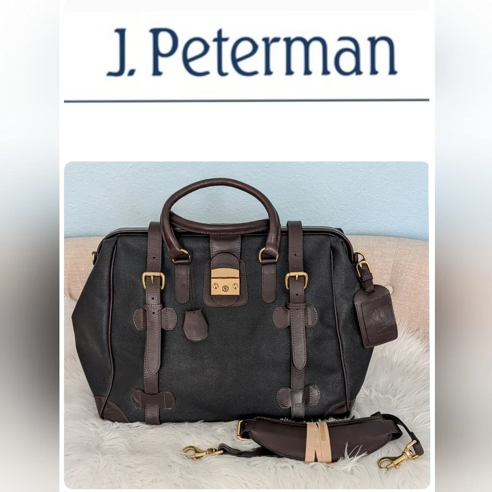 J PETERMAN Leather, Canvas Gladstone Bag ,Weekend Bag & Safari Bag .Never Used